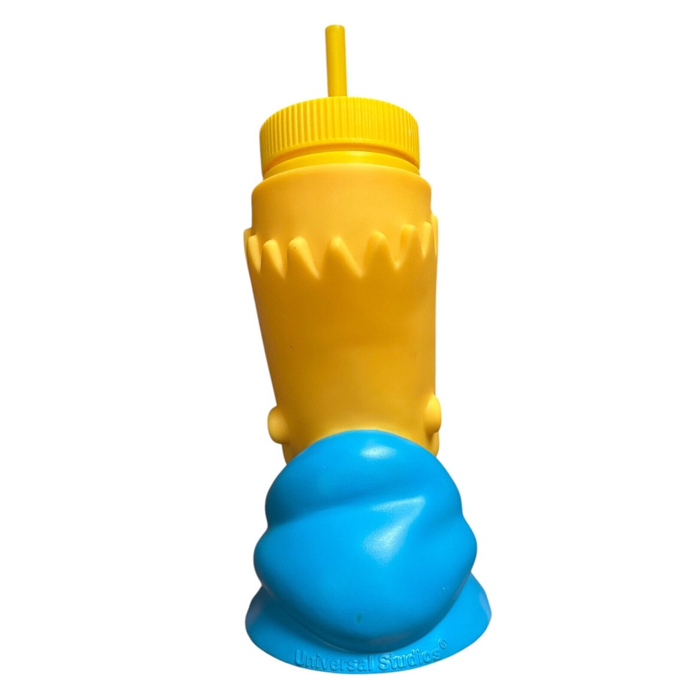 Universal Studios Bart Simpson 32 oz Sipper Cup Water Bottle w/ Straw Souvenir - Picture 10 of 12